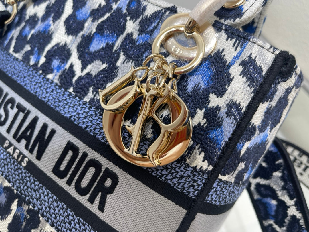 Dior lady d lite blue leopard