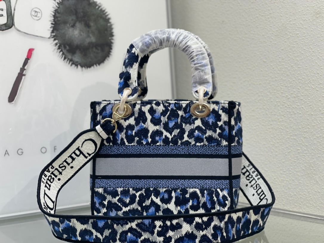 Dior lady d lite blue leopard