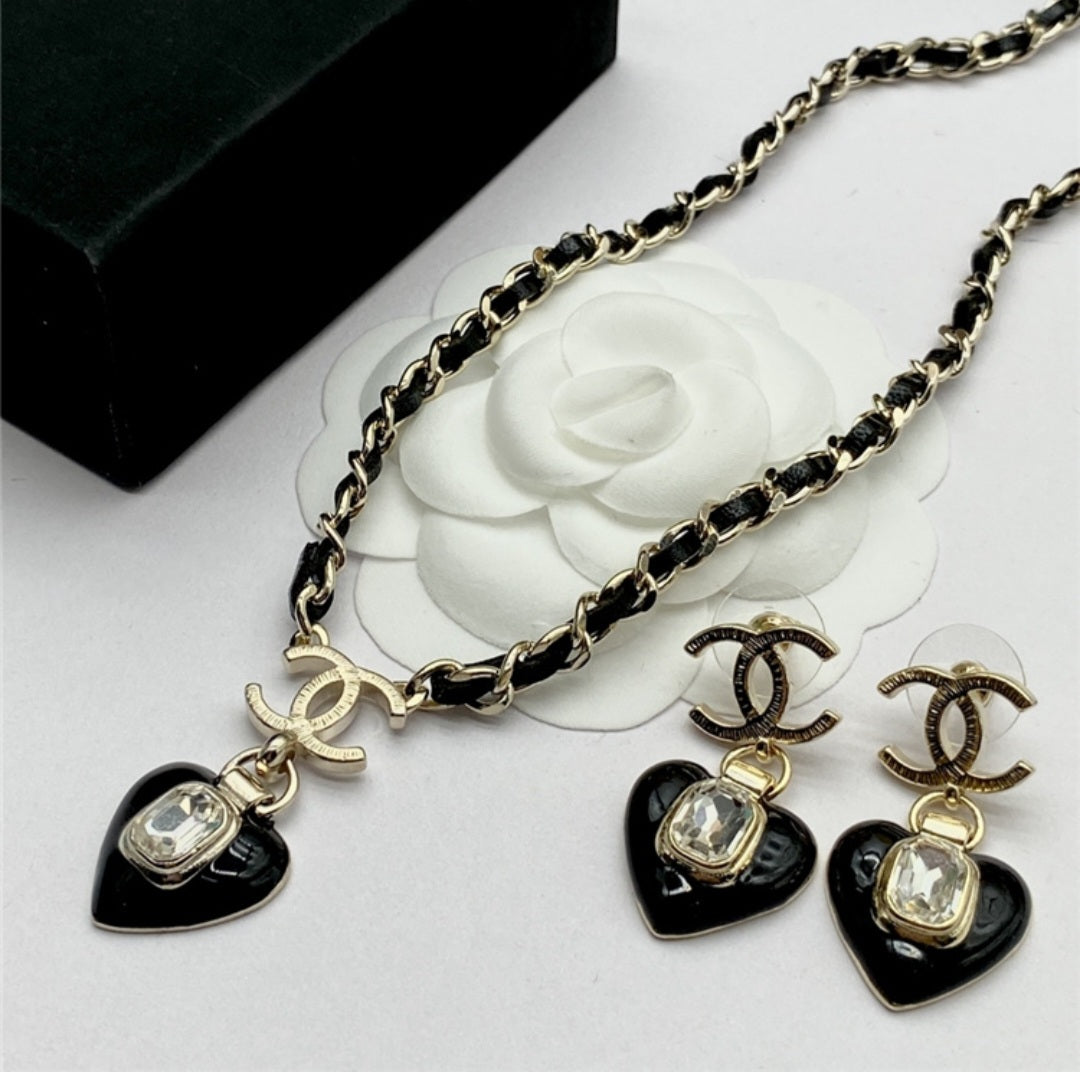 Chanel necklace earrings