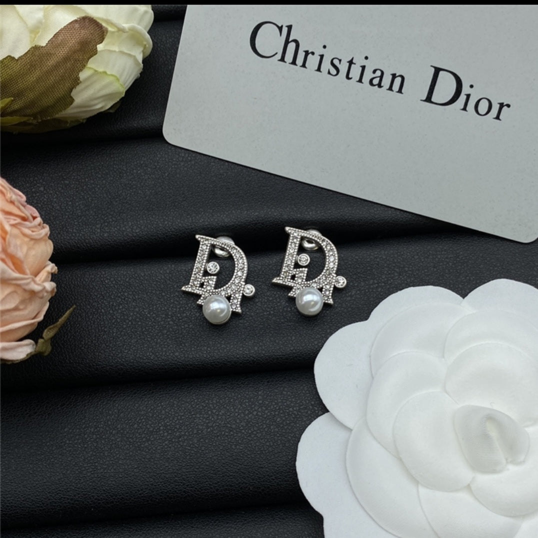 Dior Cd necklace earrings set