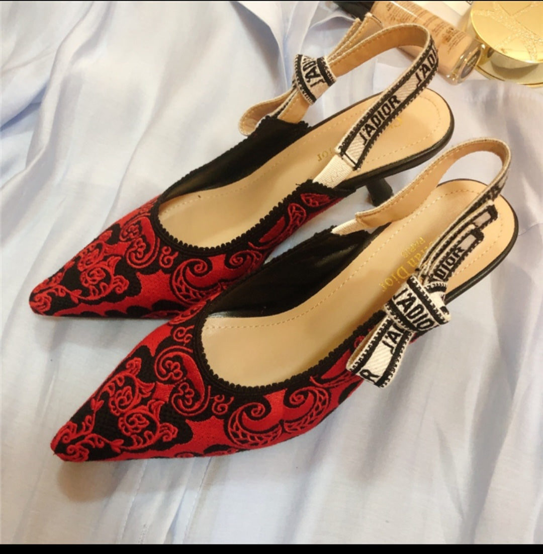 Dior red heels sandals
