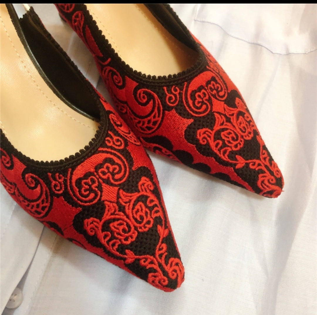 Dior red heels sandals