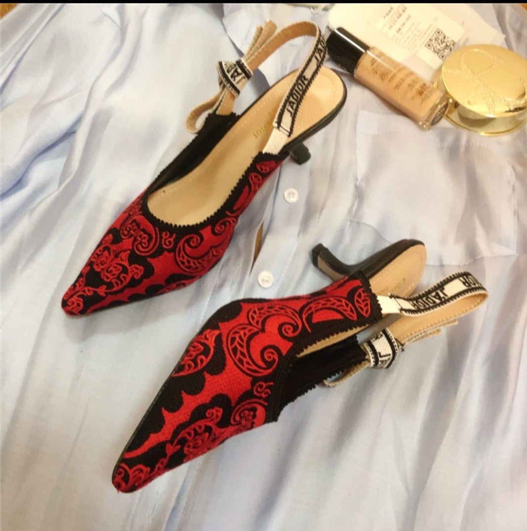 Dior red heels sandals