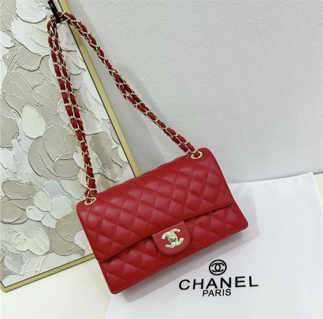 CC style classic double flap bag