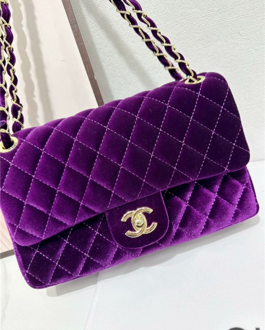 CC style classic double flap bag