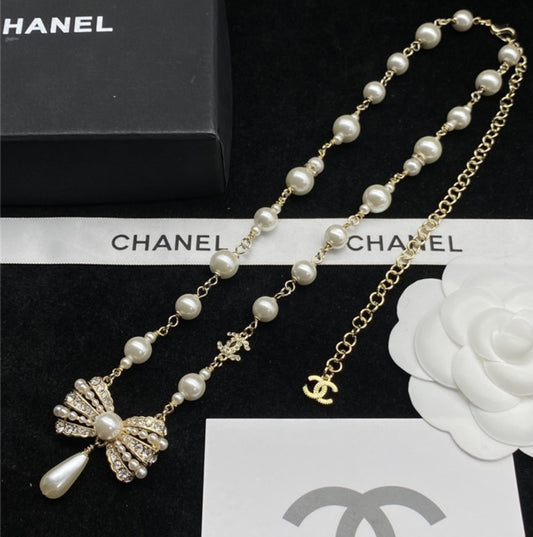 Chanel necklace earrings set