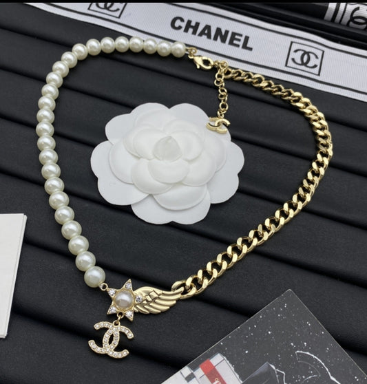 Chanel earrings necklace set