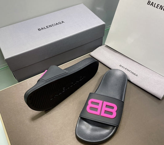 BB flip flop black pink red green