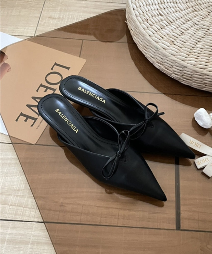 Balenciaga black bow sandals