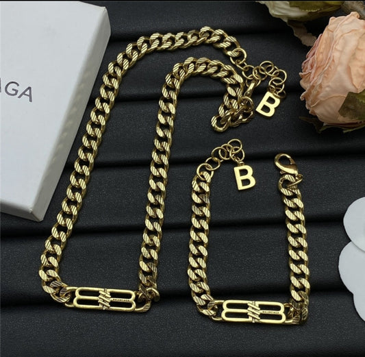 Balenciaga necklace bracelet set