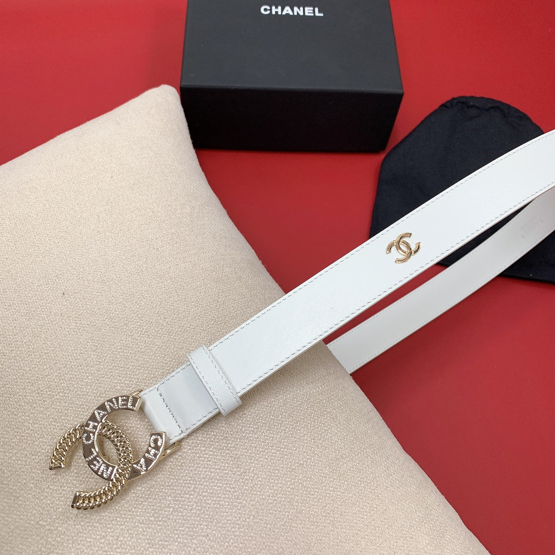 Chanel belt with logo