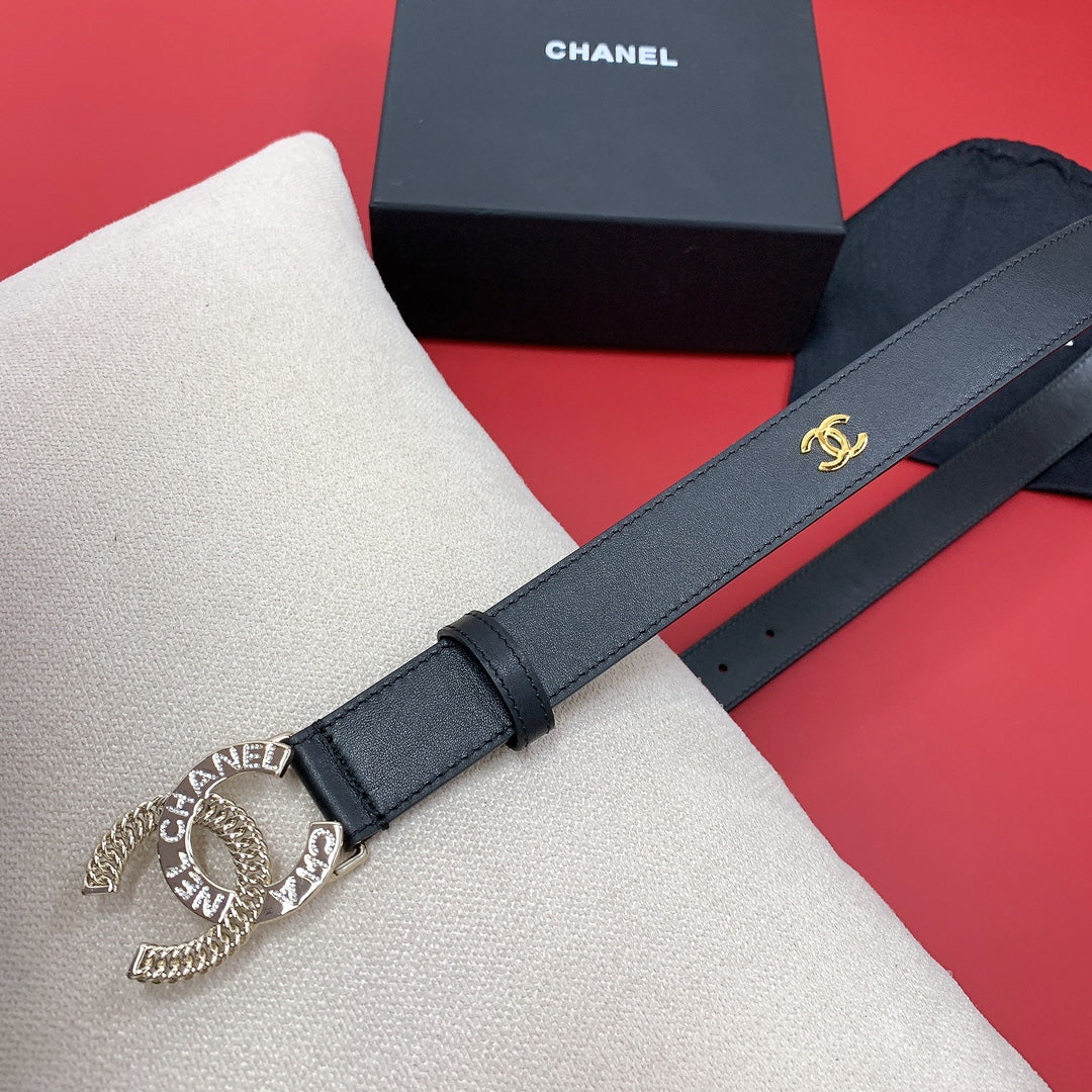 Chanel belt with logo